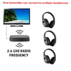 ZFX 2.4G Wireless Light TV Headphones For Students Mutiple Headphones Connected Together With 1 Transmitter