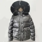 Jacket Design Lady's Thicker Print Puffer Jacket Coat With Hand Padding Hoodie Winter Breaker 2020 New Design