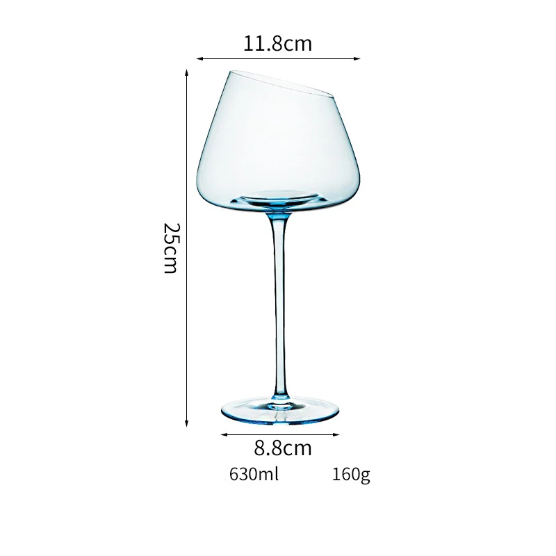 Elegant Crystal Glass Goblets Vertical Stripes Wine Glasses Ripple Drinking Glass Cups