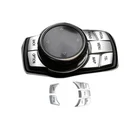 Button For Bmw 3 5 PCS Media Button Covers For BMW 1 3 5 6 7 Series X1 X3 X5 X6 GT Silver