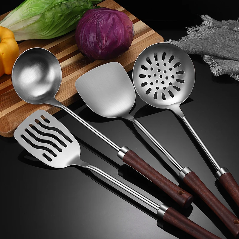 Factory hot sales  hot style kitchen tools kitchen appliances wooden handle kitchen utensil