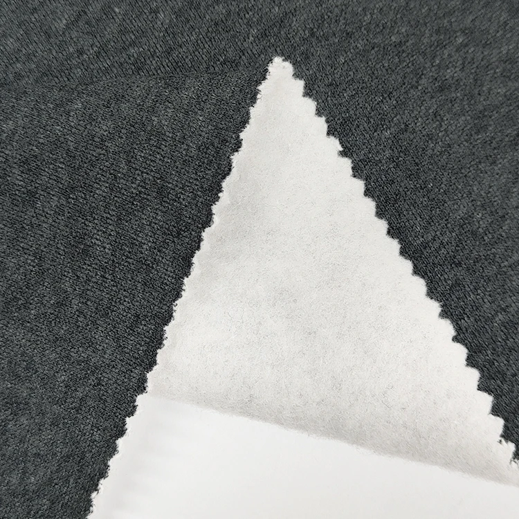 Fashion Style Knitted Terry Fabric 80 Cotton 20 Polyester Material Melange Fleee Fabric for Hoodie manufacture