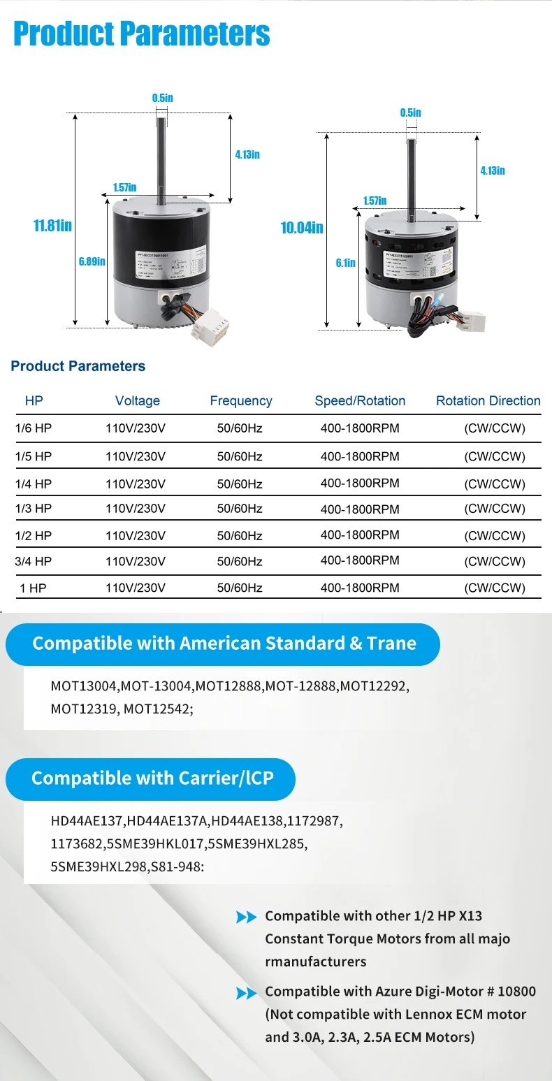 Ecm Brushless Industrial Fan, 1/4-1/2HP, 110/230V, 400-1800RPM - detail 18