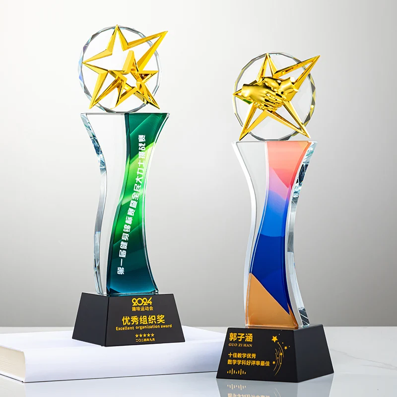 product small bridge wholesale inventory champions league crystal gifts sport winner crystal trophy award for business gift-33