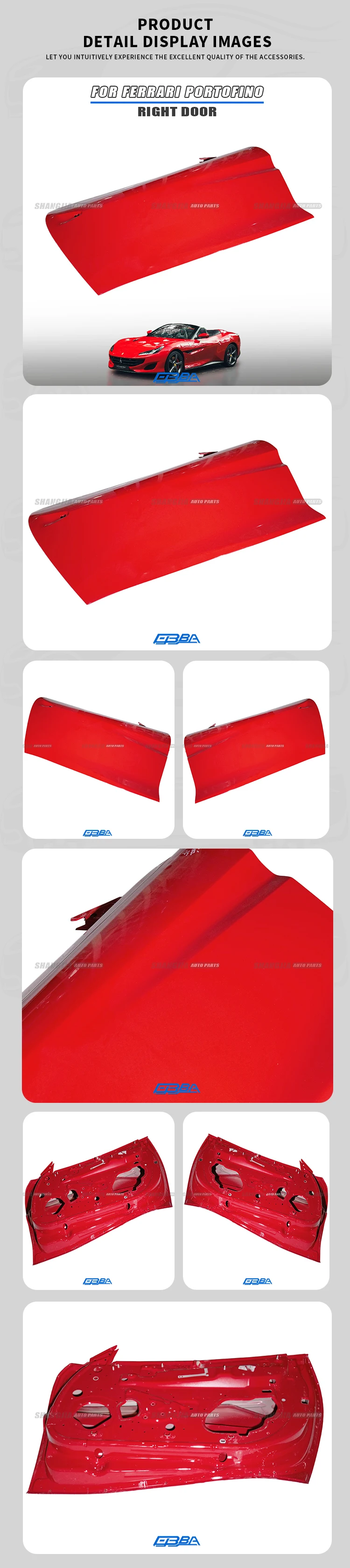 Wholesale Car Door Accessories 88685311 Aluminium Alloy Right Door For Ferrari Portofino Car Doors Easy Installation Right Side supplier