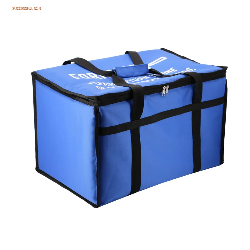product wholesale custom logo and size waterproof takeaway thermal hot food bag insulated cooler bag tote pizza delivery bag-2