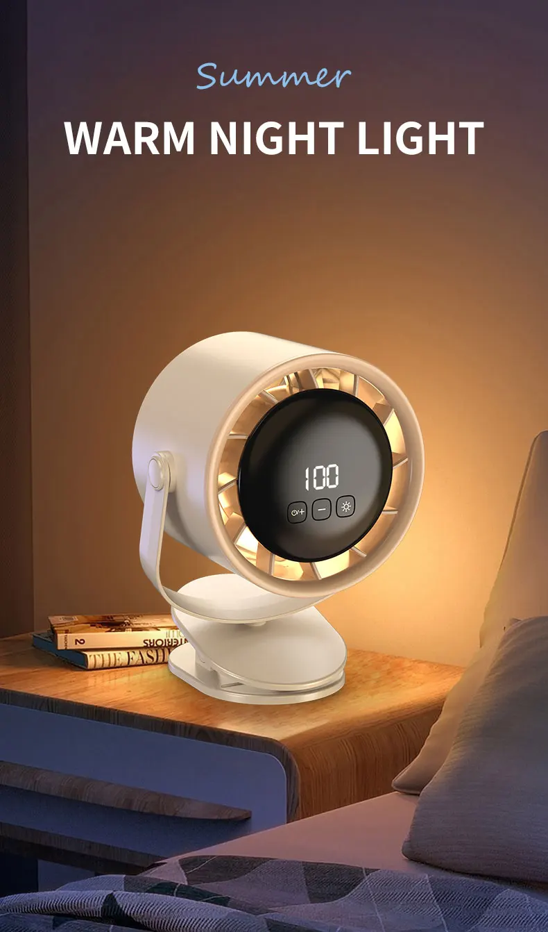 Rechargeable Mini Clip Fan, USB, 4000mAh - detail 16