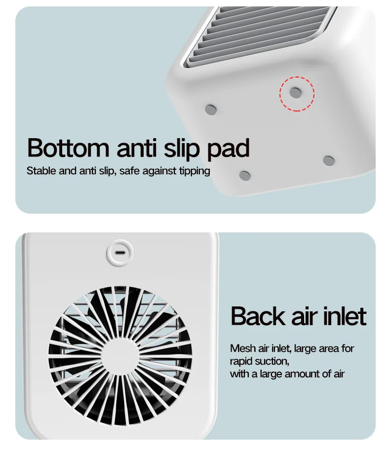 Mini Personal Air Conditioner, USB, Lithium Battery, Plastic - detail 8
