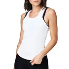 Sporty Workout Tanks Women Sporty Racer Back Nylon Spandex Ribbed Tops Workout Yoga Raceback Tank Top Women