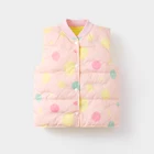 Outer Wear Embroidered Toddlers Duck Down Jacket Winter Children's Down Vest