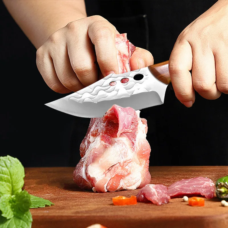 New Design 2024 Meat Cleaver Knife Hand Forged Butcher Knife for Meat Cutting Chef Knife with Sheath High Carbon Steel