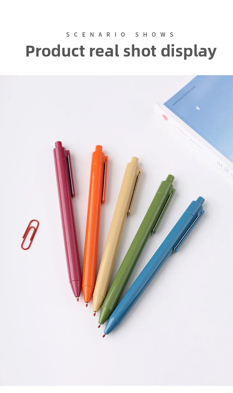 Custom Printed Logo Business Signature Pen Black Water Pen 0.5mm Plastic Pen for Advertising Personalized Lettering Press Gel