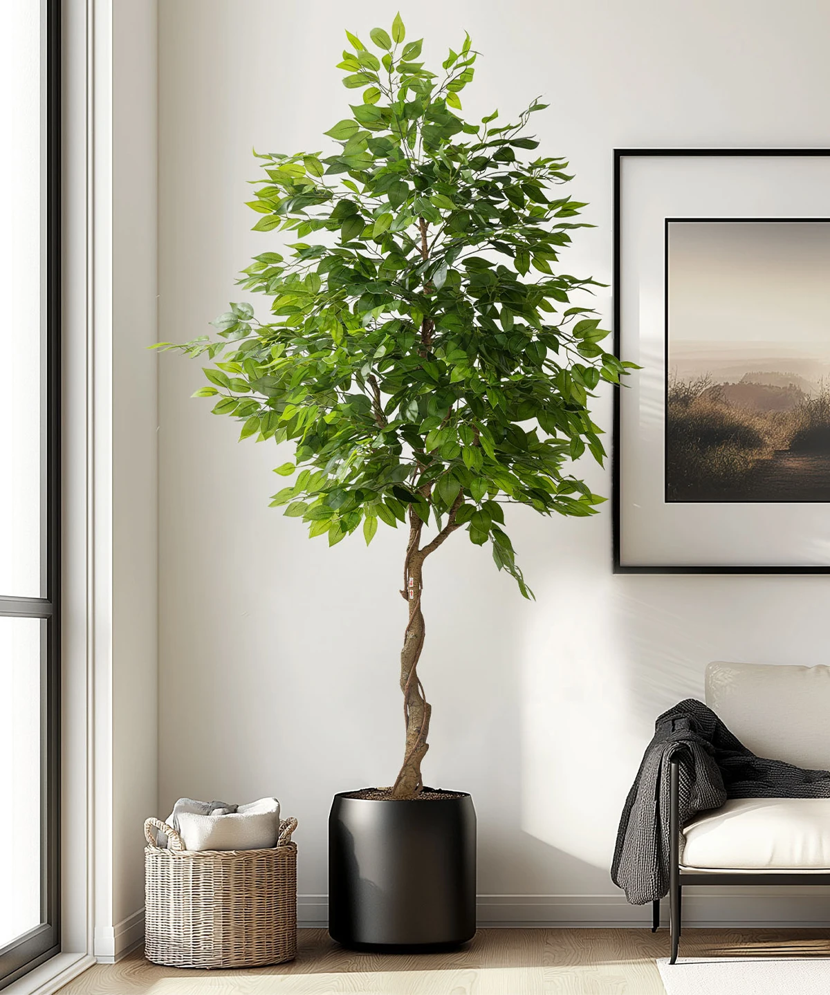 Home Outdoor Artificial Bonsai Plastic Ficus Religiosa Tree Green Indoor Christmas Space Decor High-quality Simulation Greenery factory