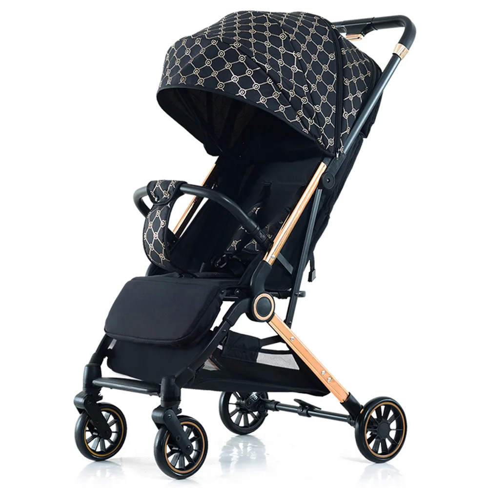 Kinderwagen Steel Frame Quick Folding Pram Stroller Baby Luxury Poussette Compact Travel Buggy Baby Stroller 2in 1