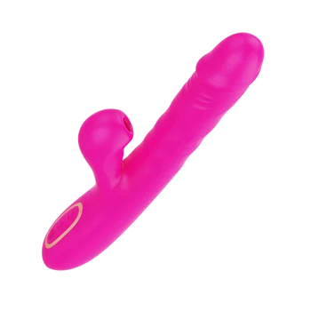 12-Frequency Clit Sucker Vibrator Thrusting Dildo 5 In 1 Sucking And Vibrating Stimulator For Women Adult Toy