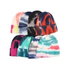 Winter Beanie 2021 New Custom Fashion Wool Winter Knitted Keep Warm Tie Dye Hip Hop Beanie