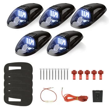 12V LED Smoke Cab Roof Running Top Marker Car Lights Assembly Wire Harness Replacement for 1500 2500 3500 4500 5500 Pickup