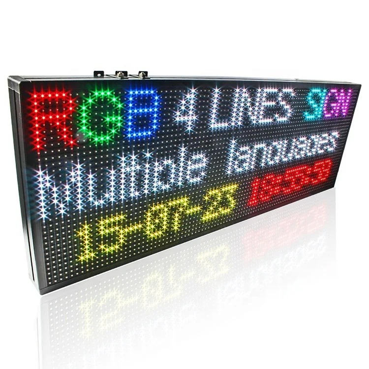 Message Sign Display Billboard Color LED Digital Programmable Sign Business Door 