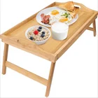 Tray Table Bamboo Serving Tray With Feet Table Serving Bed Foldable Tray Strong Breakfast Serving Table Bamboo Tray