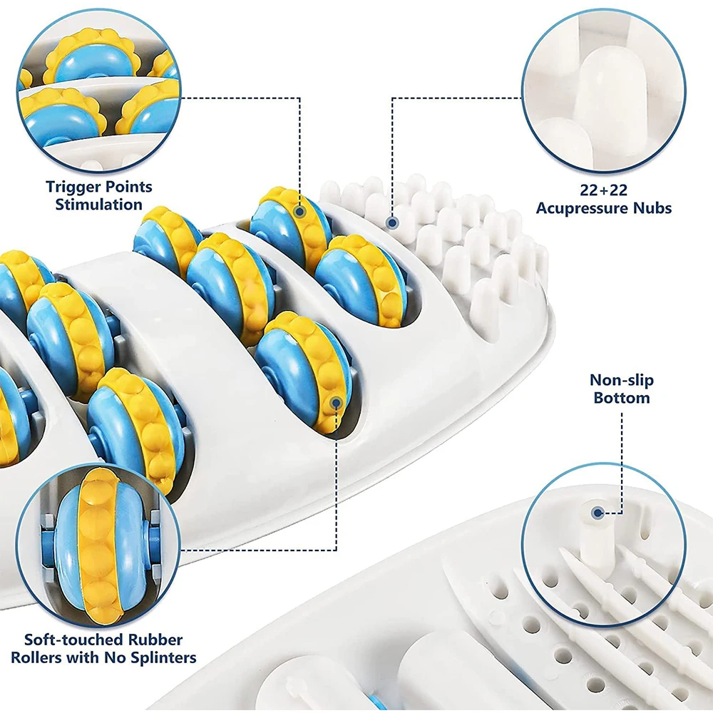 Foot Massager Roller Feet Acupressure Point Massage Plantar Fasciitis