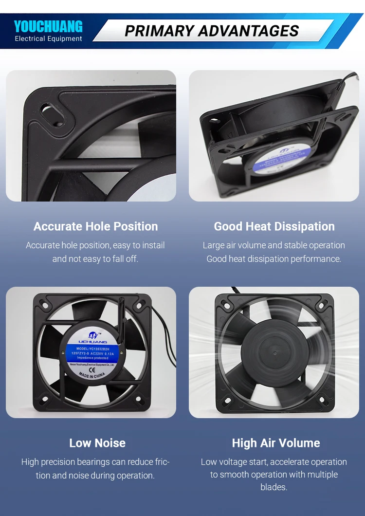 Axial Cooling Fan, Customized13532, Aluminum, 135*135*32mm - detail 8