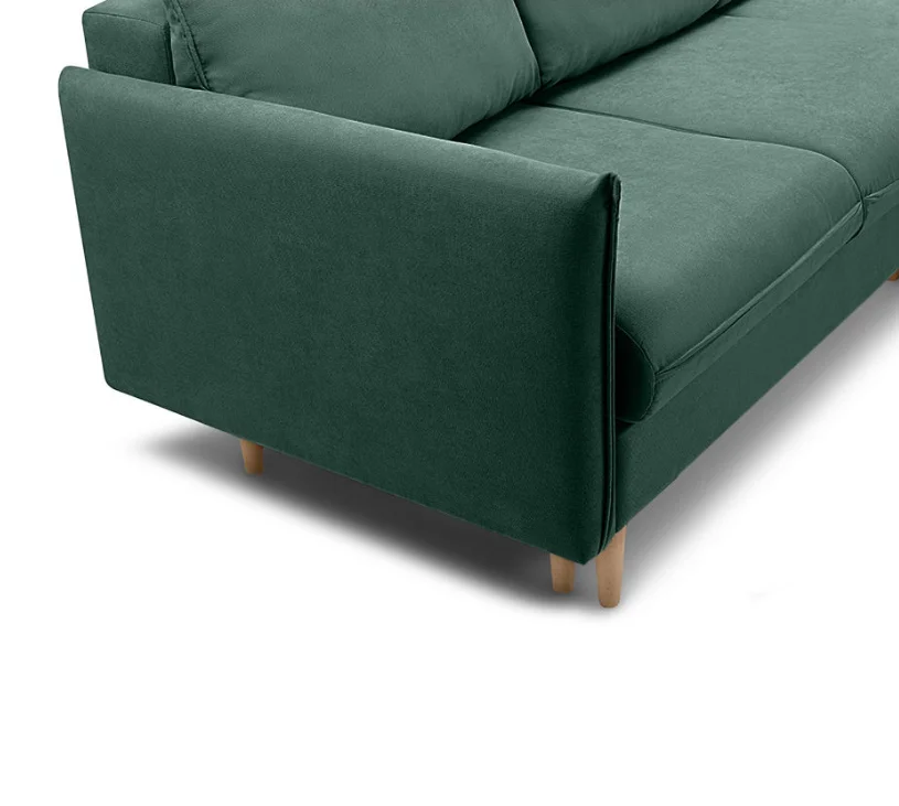 Modern Green Fabric Corner Sofa Bed Stylish Living Room Furniture - Buy
