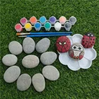 Christmas Wholesale Christmas Children's Painting Toy Set Hand-painted Pebbles