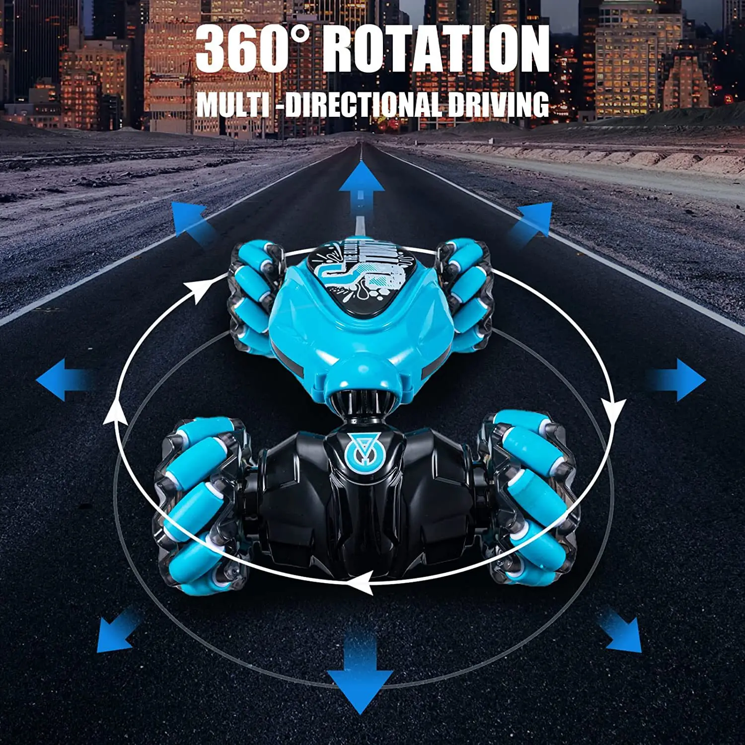 2.4G Stunt Remote Control Car Toy Gesture Sensing RC Stunt Car Rotation 360 Dual Control RC  Car for Kids