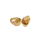 Hoop Earring Earrings Gold Plated Round Hoop Earring Amazon Hot Sale New Popular 24k Gold Plated Huggie Earrings For Women