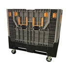 Container HDPE Stackable Folding China Used Industry Pallet Container Box/plastic Pallet Boxes For Loading