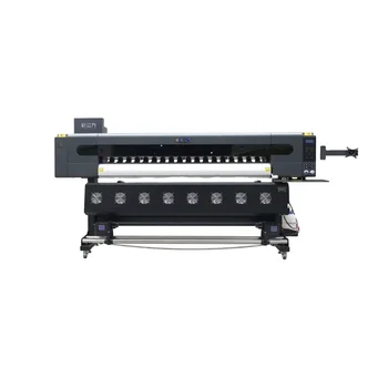 Hot sale 1.8m 4 heads I3200 large format inkjet outdoor banner eco solvent printer for garment dress and flag