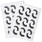 Hand Made Eyelashes Hand Made 3D Faux Mink False Eyelashes 9 Pairs Pack In 1 Set Cruelty Free Vegan Lashes