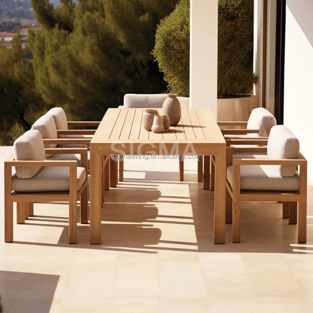 Wholesale Hot Selling Modern Luxury Outdoor Patio Garden Pool Sets Hotel Wooden Teak Daybed Chaise