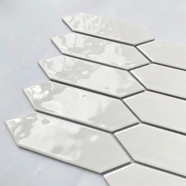 Hasin high glossy hexagon  ceramic mosaic designs tiles for wall and floor