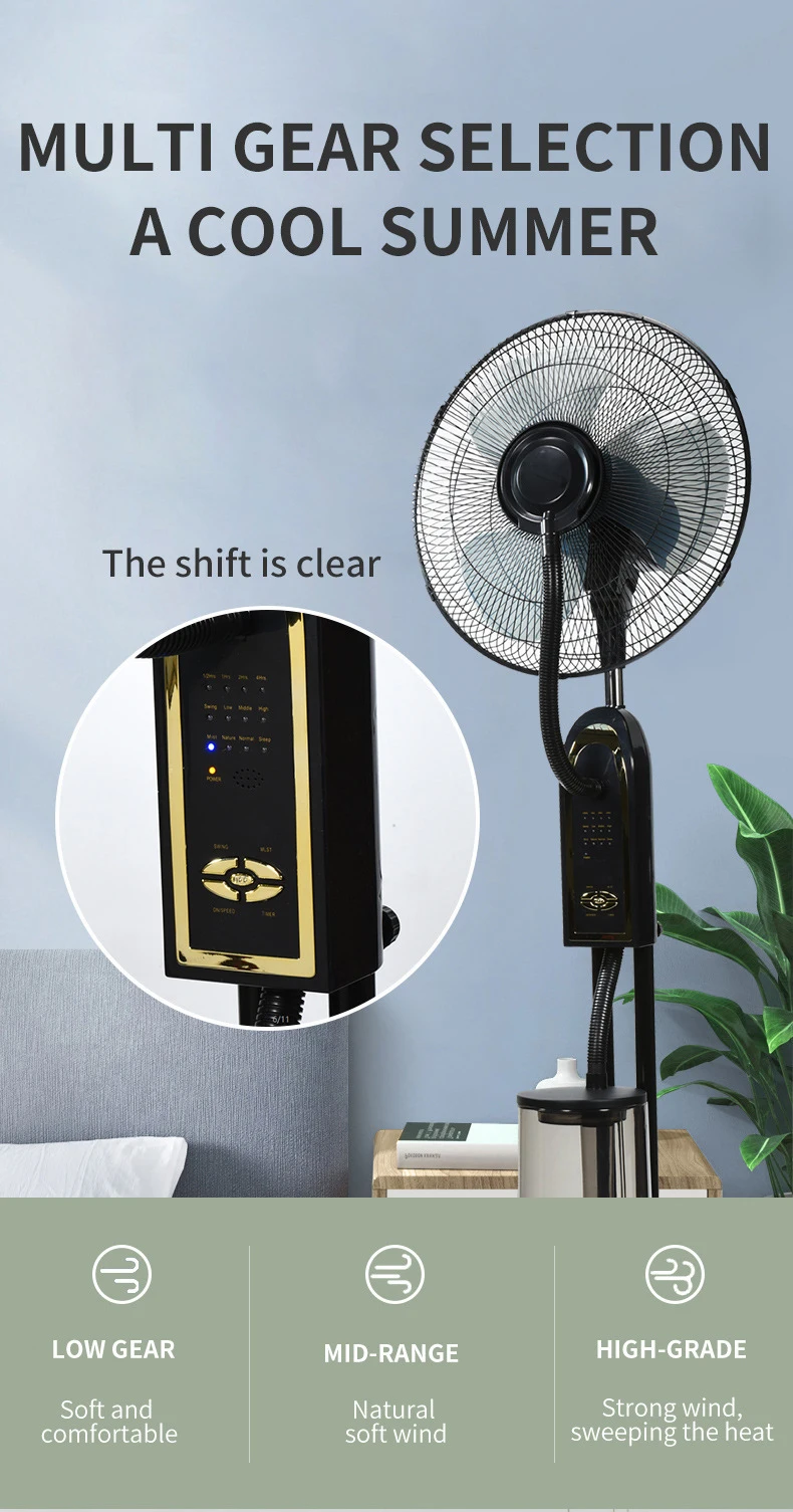Cooling Mist Solar Fan, 75W, ABS - detail 18