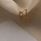Earrings Vershal Fashion 18K Gold Plated Ear Bone Clip Retro French Style Star Chain Earrings Jewelry
