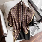 Scarf 2021 Spring New Fashion 90 Square Scarf Korean Luxury Brand Gauze Scarf Shawl Neck Scarf