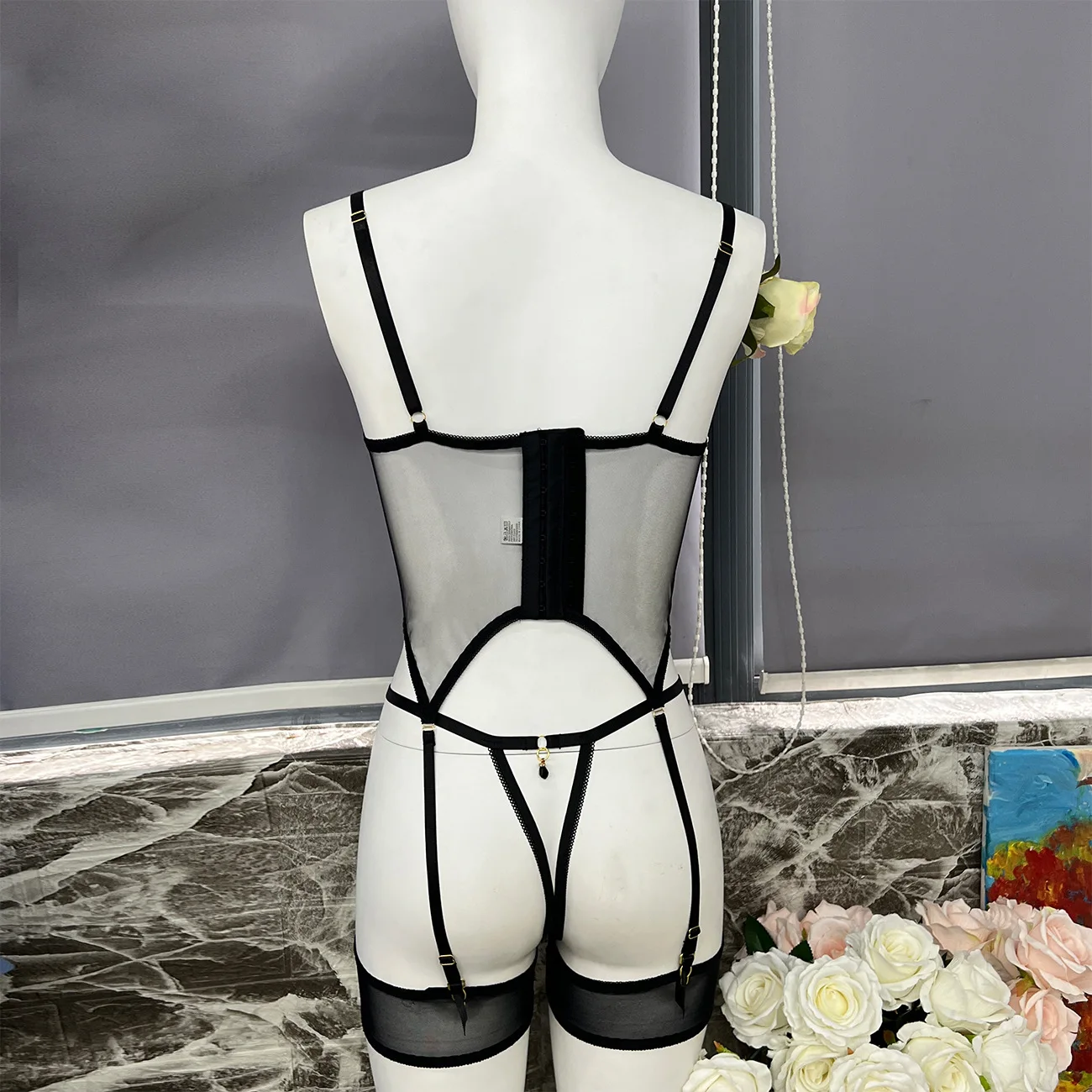 Luxury Gothic Lingerie Open Japanese Mature Women Sexy Lingerie