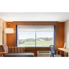Window Commercial Aluminum Blue Tinted Glass Sliding Window 2 Panel