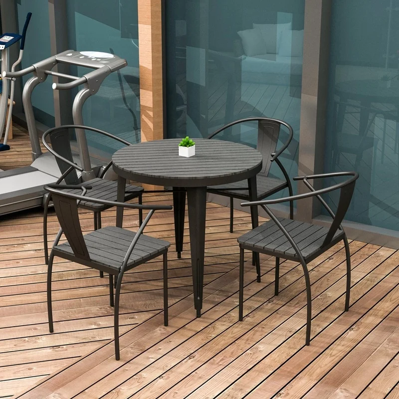 Wholesale Restaurant Table Set Garden Modern Patio Furniture Aluminum Outdoor Dining Table And Chair Set for hotel