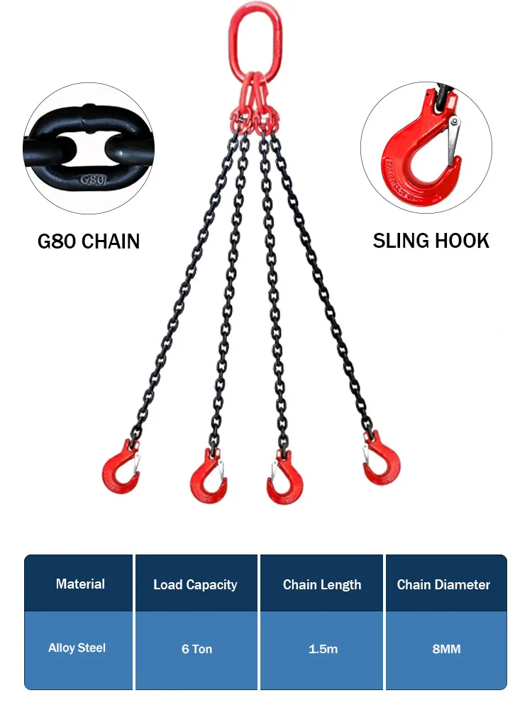 Ton Leg Chain Sling Mm Ft G Alloy Steel Way Chain Slings Leg