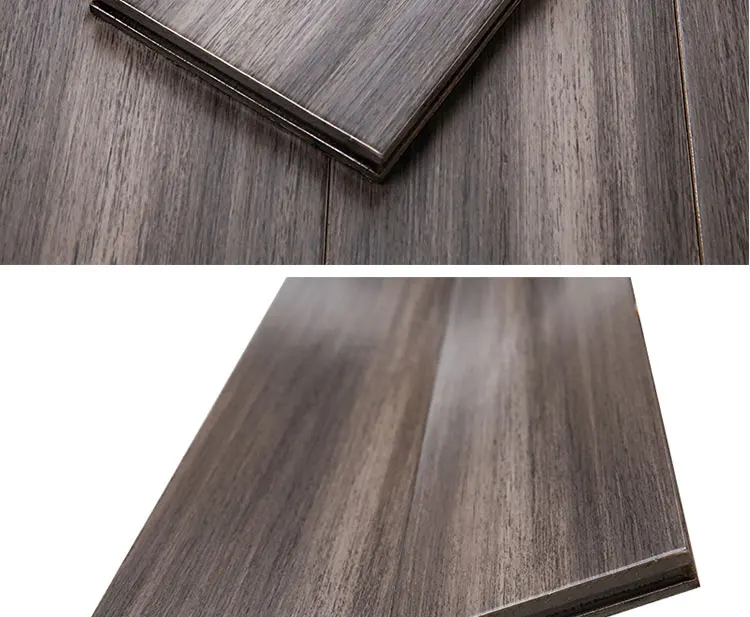 Interior gray deep relief pattern wooden floor High-quality environmentally friendly insulation