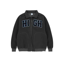 Custom Chenille Logo 400gsm Heavy Weight Polar Fleece Hoodie Jacket Oversized Men's Full Zip Up Hoodie