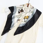 Silk Scarf Summer Digital Printing Luxury Woman Custom Printed Personalized Long Square Satin Silk Scarf