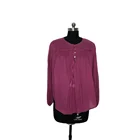Light Woven Women Women New Design Fashion Light Cotton Short Sleeve Round Collar Woven Women Blouse