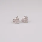 Earrings Cz Earrings Fashional Full Diamond Hot Selling Stud Earrings Gold Plated Heart Shape Cz Stone