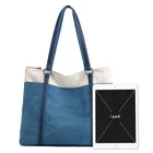 Ins Fashion Handbag Casual Retro Elegant Custom Print Cotton Canvas Tote Ladies Shoulder Bags With Zipper