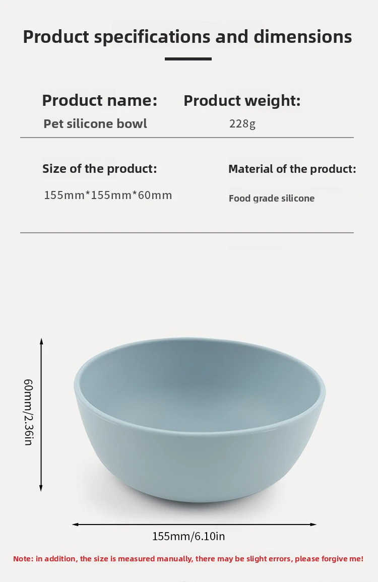 Durable Silicone Anti-Spill Water Bowl for Dogs & Puppies Non-Slip Dog Drinking Bowl for Dogs factory