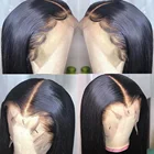 Hair 10a 13x4 Lace Front Straight Human Hair Wigs With Baby Hair Pre Plucked Bleached Knots