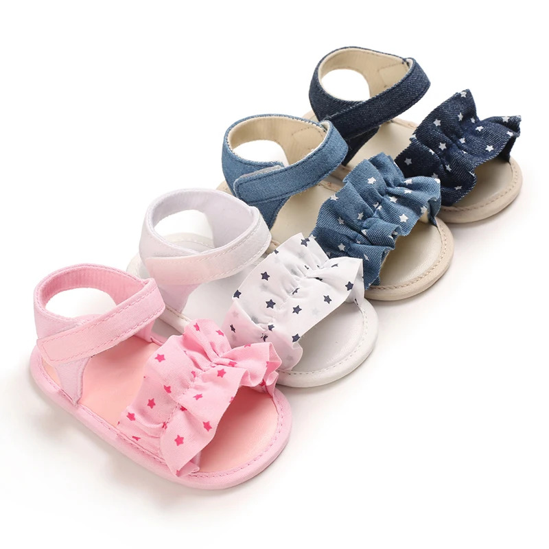 High Quality Fancy Infant Sandals Shoes Breathable Silicone Rubber Anti-slipping Baby Sandals for Girls Flat